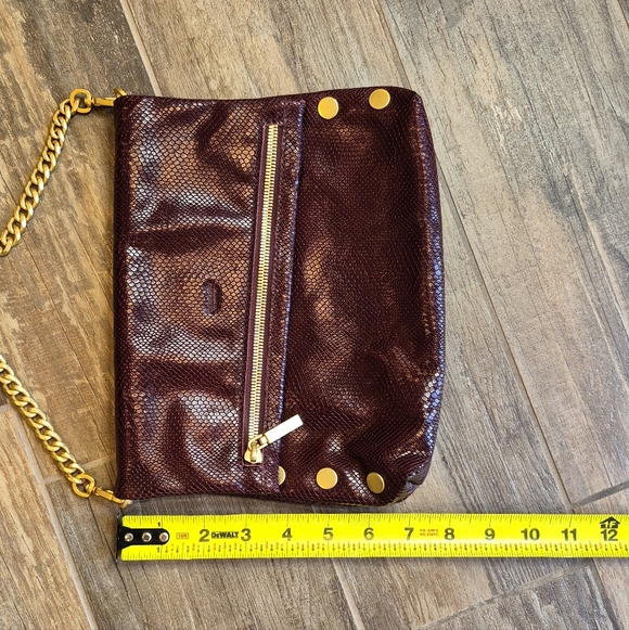 Rare Hammitt VIP Medium Bag Red Wine Burgundy Snake Brushed Gold Hardware - Picture 14 of 16